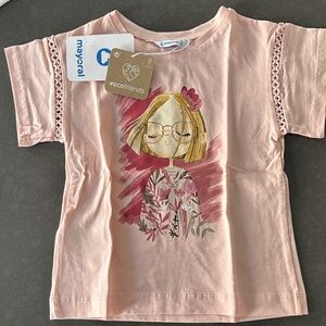 Mayoral Blush Graphic Tee for Kids